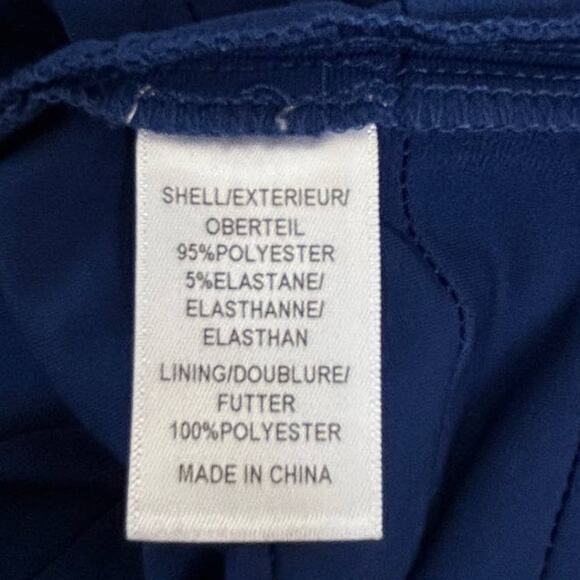 Adrianna Papell Blouson Dress Navy Size 10 Navy Short Sleeve Banded Knit - Picture 5 of 6